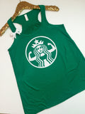 Coffee Workout Tank - Ruffles with Love - Racerback Tank - Womens Fitness - Workout Clothing - Workout Shirts with Sayings