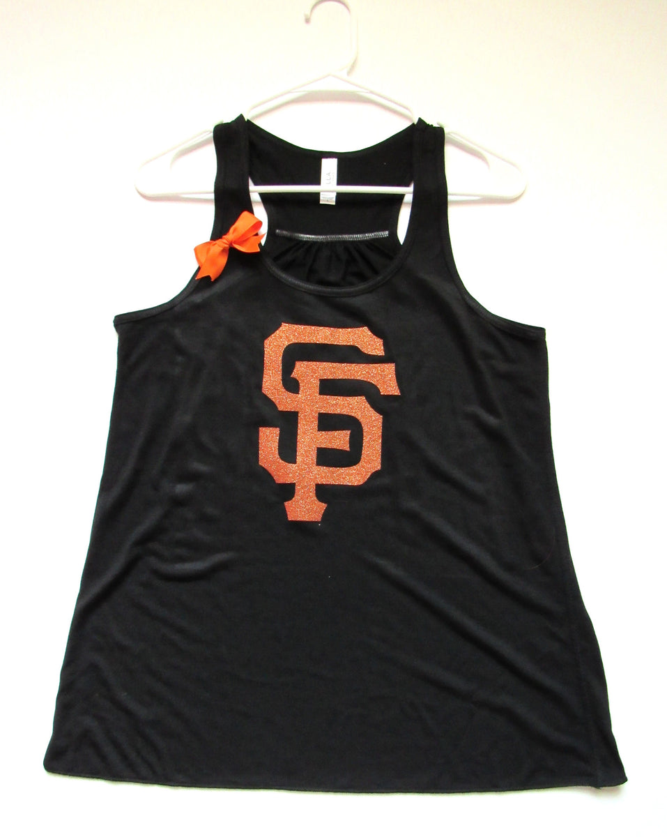 San Francisco Giants Women's Plus Size Scoop Neck Racerback Tank Top - Black