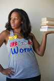 Book Worm - Racerback Tank - Ruffles with Love