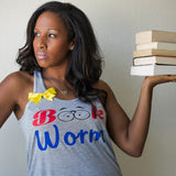 Book Worm - Racerback Tank - Ruffles with Love