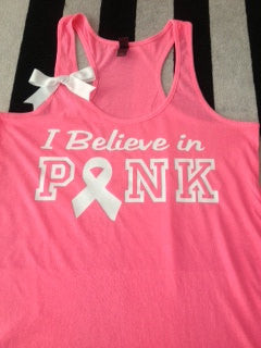 I Believe in Pink Breast - Breast Cancer Tank - Ruffles with love - In ...