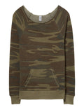 Camo - Land Of the Free - Off The Shoulder Sweatshirt- Eco Fleece - Ruffles with Love