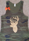 Camo - Deer Hunting Tank - Ruffles with Love - Womens Fitness