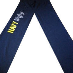 Navy Wifey Fleece Pants