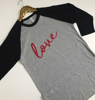 Love Raglan - Valentines - Jersey Shirt - Ruffles with Love