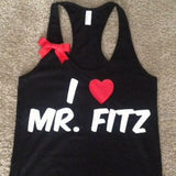 I Love Mr. Fitz - Racerback Tank - Ruffles with Love