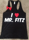 I Love Mr. Fitz - Racerback Tank - Ruffles with Love