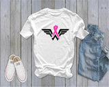 Wonder Woman Breast Cancer Awareness  - Ruffles with Love - RWL - Unisex Tee - Graphic Tee