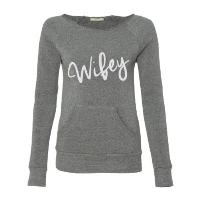 WIFEY Graphic Dropped Shoulder Sweatshirt