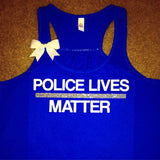 Police Lives Matter - Thin Blue Line Tank - Police Wife Tank - Law Enforcement - Fitness Clothes - Ruffles with Love