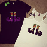 Halloween - Witch Feet - Ruffles with Love - Racerback Tank - Womens Fitness - Workout Clothing - Workout Shirts with Sayings