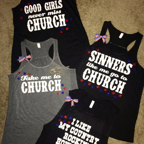Country Tank - Country T-shirt - Ruffles with Love - Church