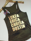 Luke Eric Chris and Dustin - Country Tank - Stagecoach -Camo tank  -  Ruffles with Love - Womens Fitness