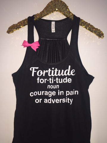 Fortitude - One Tree Hill - Ruffles with Love - Racerback Tank - Womens Fitness - Workout Clothing - Workout Shirts with Sayings