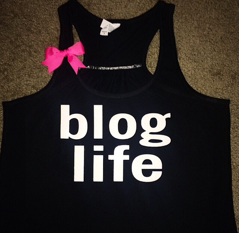 Blog Life - Ruffles with Love - Racerback Tank - Womens Fitness - Workout Clothing - Workout Shirts with Sayings
