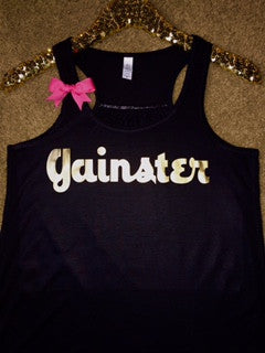 Gainster - Ruffles with Love - Racerback Tank - Womens Fitness - Workout Clothing - Workout Shirts with Sayings