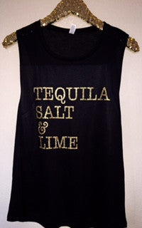 Tequila Salt & Lime - Muscle Tank - Ruffles with Love - Womens Fitness Clothing - Workout Tank