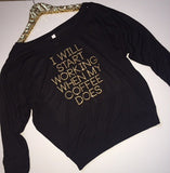 I Will Start Working When My Coffee Does - Long Sleeve Flowy Shirt - Ruffles with Love - RWL