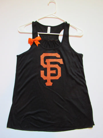 SALE - SF GIANTS TANK - Racerback Tank - Ruffles with Love - Womens Fitness - Workout Clothing - Workout Shirts with Sayings