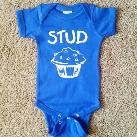 Stud Muffin - Boys Onesie  - Mia Grace Designs - Ruffles with Love - Baby Clothing - RWL Kids