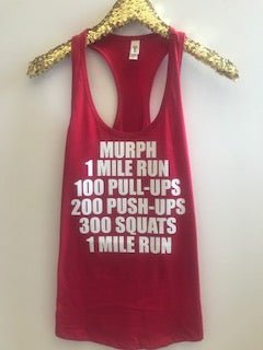 Murph - Crossfit Tank - Ruffles with Love - 4th of July - Racerback Tank - Womens Fitness - Graphic Tee
