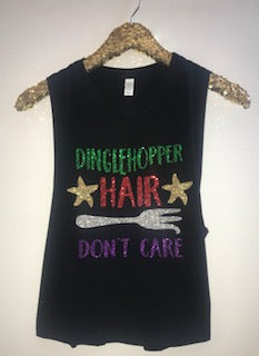 Dinglehopper Hair Don't Care - Little Mermaid - Disney Tank - RWL - Ruffles with Love
