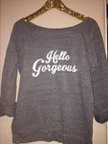Hello Gorgeous - Ruffles with Love - Off the Shoulder Sweatshirt - Womens Clothing - RWL