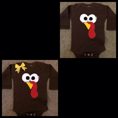 Turkey Onesie - Toddler Shirt - Thanksgiving Onesie - Mia Grace Designs - Ruffles with Love - Baby Clothing - RWL