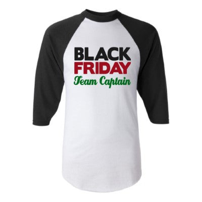 Black Friday Team Captain - Black Friday  - Raglan - Jersey Shirt - Ruffles with Love