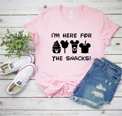 I'm Here for the Snacks - Disney Tee - Ruffles with Love - RWL - Unisex Tee - Graphic Tee
