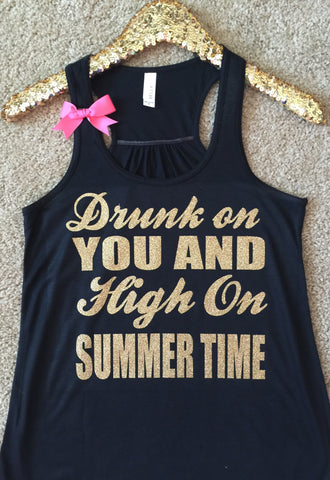Drunk on You and High on Summertime - Ruffles with Love - Country Tank - RWL