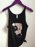 Prince - Silhouette Tank  - Slouchy Relaxed Fit Tank - Ruffles with Love - Fashion Tee - Graphic Tee