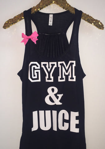 Gym & Juice - Ruffles with Love - Racerback Tank - Womens Fitness - Workout Clothing - Workout Shirts with Sayings