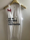 My Heart Belongs to a - Lineman - Firefighter - Policeman - Tank  - Ruffles with Love - RWL - Graphic Tee