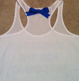 Sweating for the Wedding in Blue Work-out Tank Top