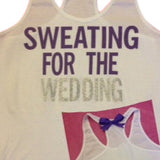 Sweating for the Wedding in PURPLE Work-out Tank Top