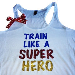 Train Like A Super Hero Racerback