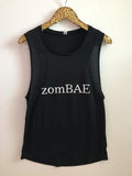 zomBAE - Muscle Tank -  Halloween Shirt - Ruffles with Love - Womens Fitness Clothing - Workout Tank