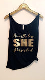 Nevertheless She Persisted - Slouchy Relaxed Fit Tank - Ruffles with Love - Fashion Tee - Graphic Tee