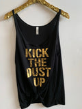 IG - FLASH SALE - Kick The Dust Up - Ruffles with Love - Racerback Tank - Womens Fitness