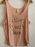 IG - FLASH SALE - Resting Brunch Face -  Ruffles with Love - Racerback Tank - Womens Fitness