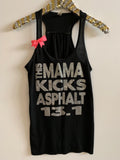 IG - FLASH SALE - This Mama Kicks Asphalt - Ruffles with Love - Racerback Tank - Womens Fitness