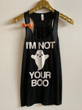 IG - FLASH SALE - I'm Not Your Boo - Ruffles with Love - Racerback Tank - Womens Fitness