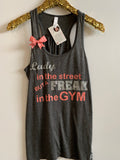 IG - FLASH SALE - Lady In The Street - Ruffles with Love - Racerback Tank - Womens Fitness