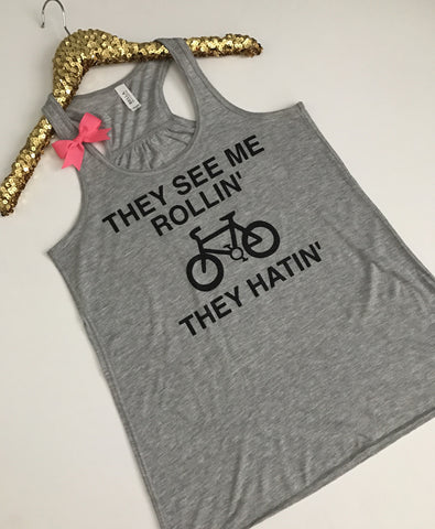 They See Me Rollin - Spin Tank - Ruffles with Love - Racerback Tank