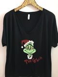 The Grinch - V-NECK - Christmas Shirt -Ruffles with Love - RWL - Graphic Tee