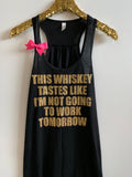 IG - FLASH SALE - This Whiskey tank -  Ruffles with Love - Racerback Tank - Womens Fitness