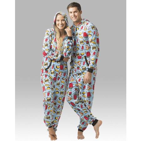 Junk Food Pj's - Hooded  Adult Pajamas - Ruffles with Love - RWL