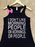 I Don't Like Morning People - TANK  - Ruffles with Love - Off the Shoulder Sweatshirt - Womens Clothing - RWL