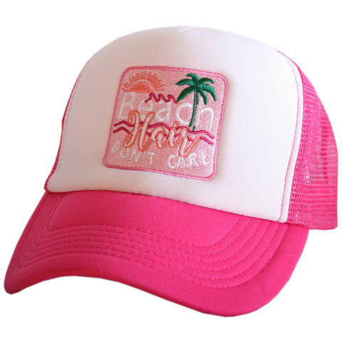Beach Hair Don't Care - PINK - HAT - Ruffles with Love - RWL